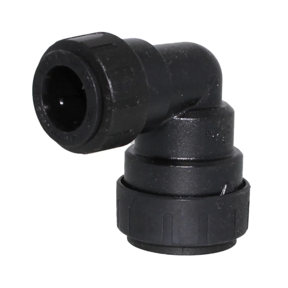 John Guest ProLock Black Reducing Elbow - 3/4 CTS x 1/2 CTS