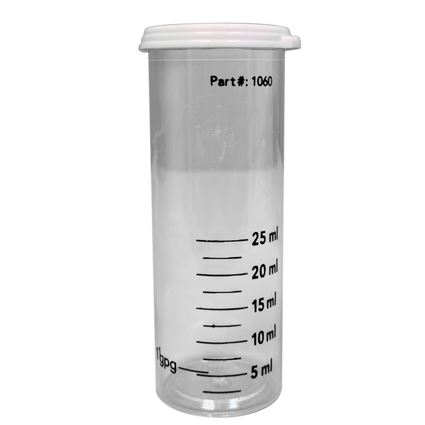 Plastic test tube marked at 5ml, 1gpg and 10ml | PW-1060