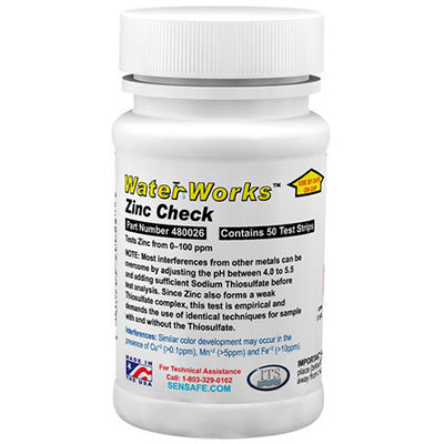 WaterWorks™ Zinc Bottle of 50 tests | 480026