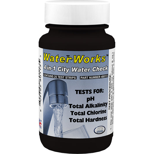 WaterWorks 4-in-1 City Water Check Test Strips – Bottle of 25 tests | ITS-480113