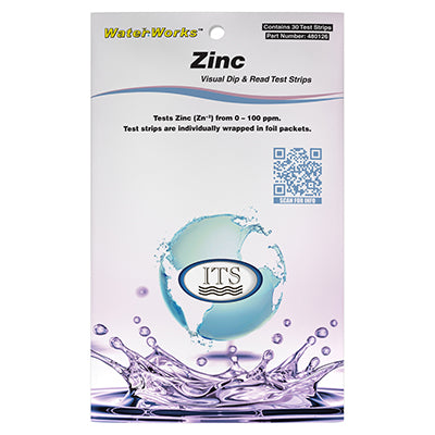 WaterWorks Zinc Test Strips in Foil Packets – 30 Tests | 480126