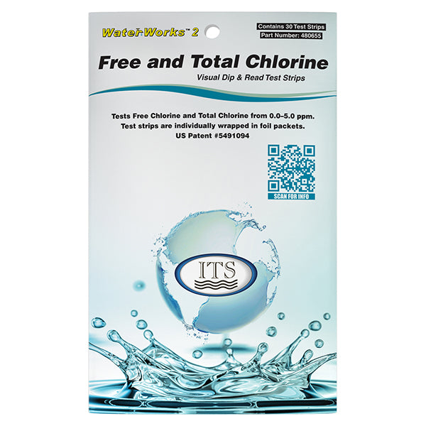 WaterWorks II Free Chlorine and Total Chlorine WW2 – 30 test strips | ITS-480655