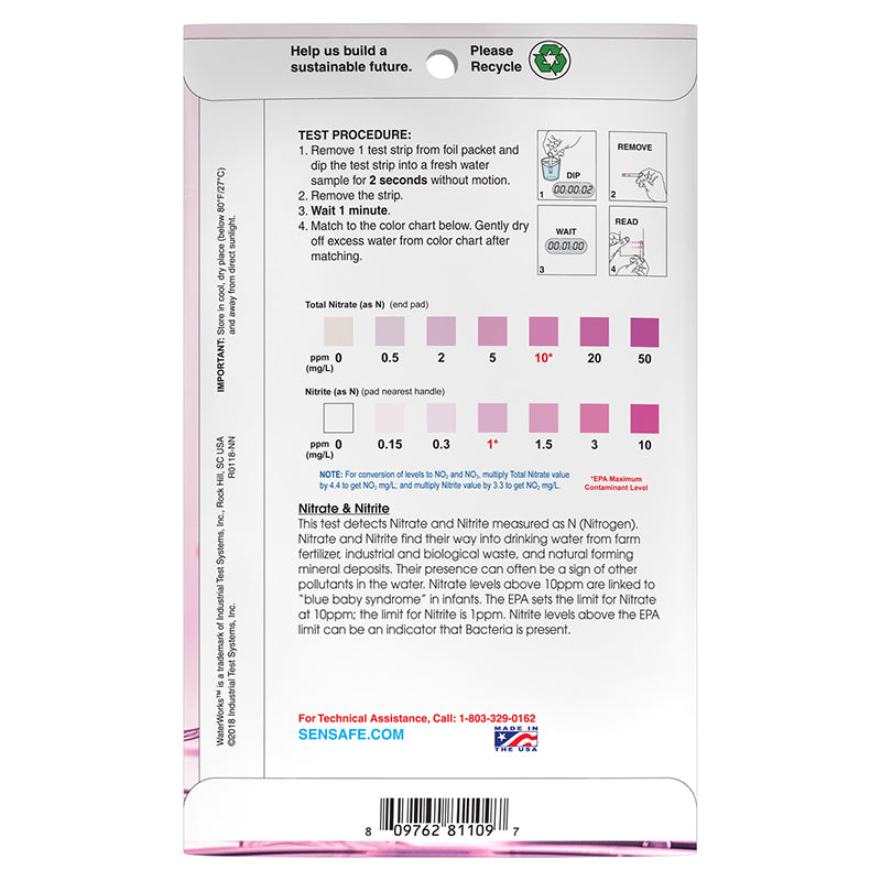 WaterWorks Nitrate/Nitrite Nitrogen, 30 foil packed tests | 481109