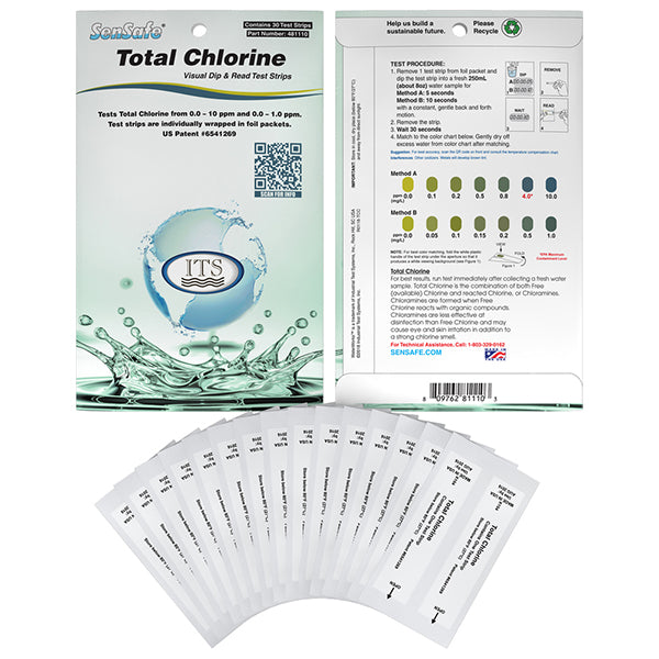 SenSafe Total Chlorine Test Strips – 30 Foil Packets| ITS-481110