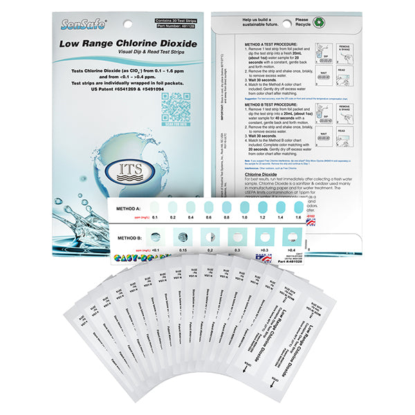 SenSafe Low Range Chlorine Dioxide,  30 foil packed tests | ITS-481128