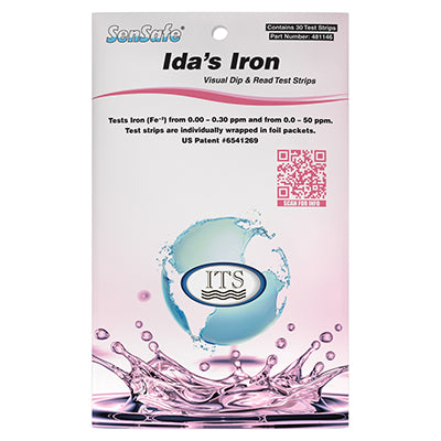 SenSafe® Iron (Ida’s) Check (Fe+2) Test Strips, 30 foil packets | 481146