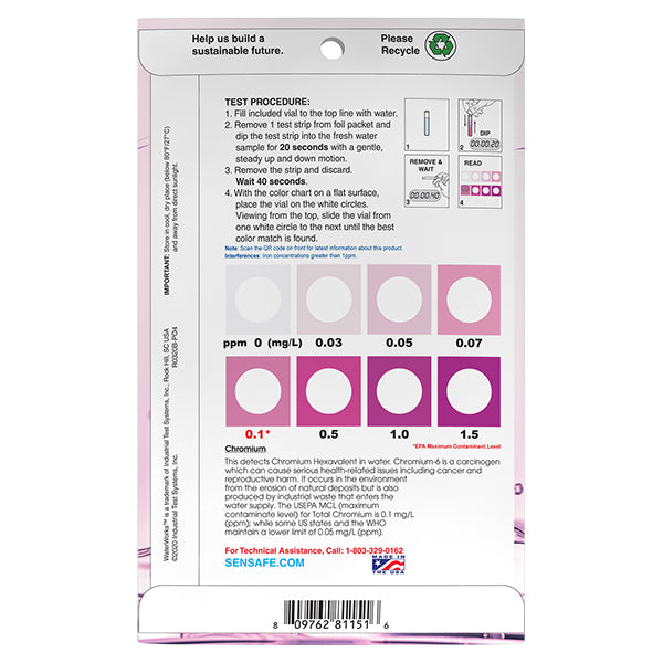 WaterWorks™ Low Range Chromium – 30 Foil packed tests | ITS-481151