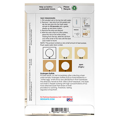 WaterWorks Hydrogen Sulfide LR, foil packets – 30 tests | 481167