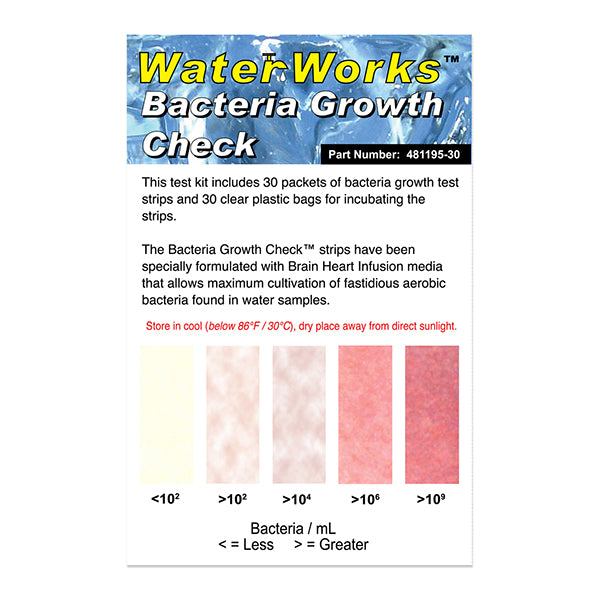 WaterWorks Bacteria Growth Check – 30 foil-packed tests | ITS-481195-30
