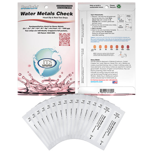 SenSafe® Water Metals Check – 30 foil packed tests  | ITS-481309