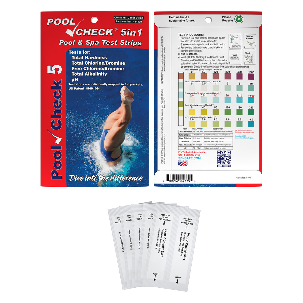 Pool Check® 5 in 1 – 10 foil-packed tests | ITS-484339