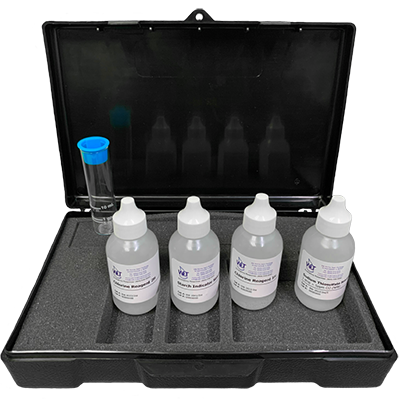 Total Chlorine Test Kit HR, drop count, 1 drop = 10ppm CI2, Nasal Plug, | KWC-0072-NPB-10
