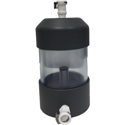 Single Short Chamber Modular Mini-softener with resin or empty (includes tubing and faucet) | PW-2005M