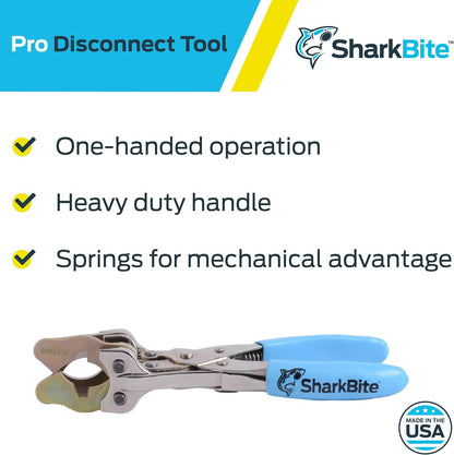 SharkBite 3/8 Inch to 1 Inch Pro Push to Connect Disconnect Tool, PEX Pipe, Copper, CPVC, PE-RT, HDPE, PROD3810