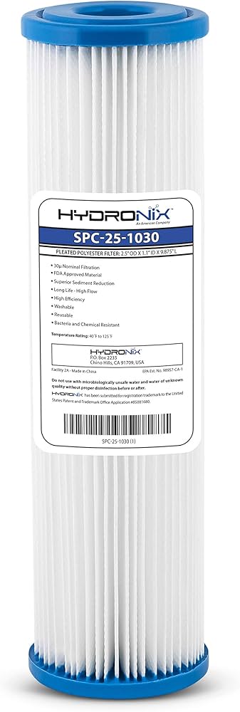 HYDRONIX - SPC Series - 2.5” Diameter Polyester Pleated Cartridges