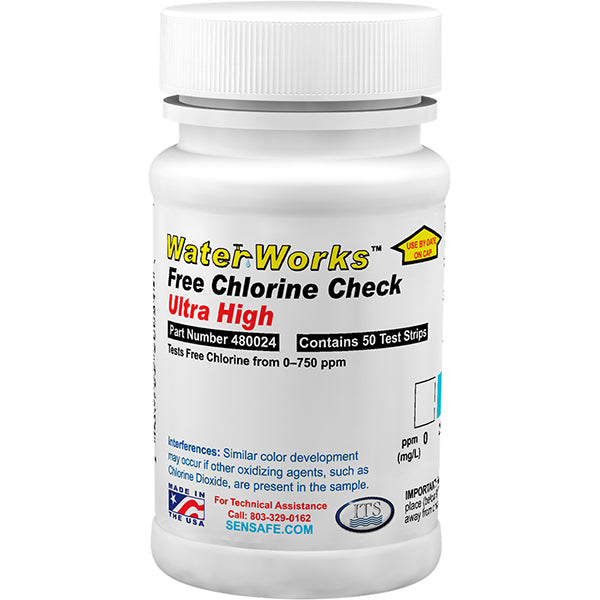WaterWorks Free Chlorine Ultra High &#8211; Bottle of 50 tests | ITS-480024