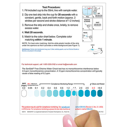SenSafe Free Chlorine Water Check 30 foil packets | ITS-481126