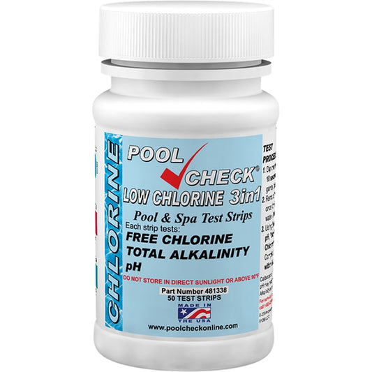 PoolCheck® Low Chlorine 3 in 1 &#8211; Bottle of 50 tests | ITS-481338