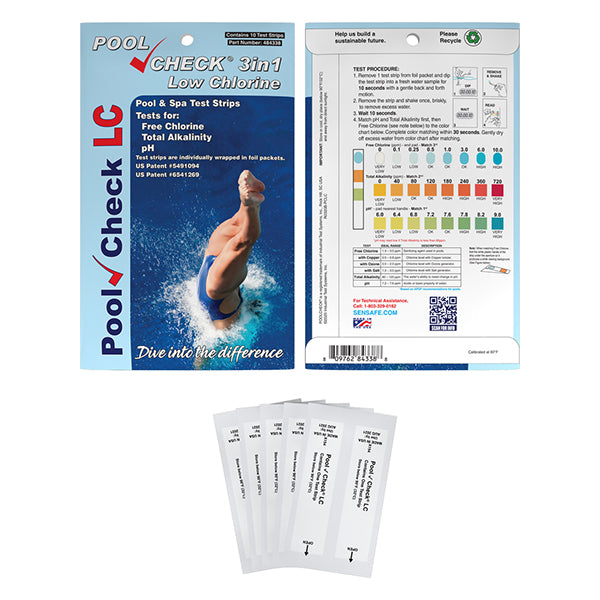 Pool Check® Low Chlorine 3 in 1 &#8211; 10 foil-packed tests | ITS-484338