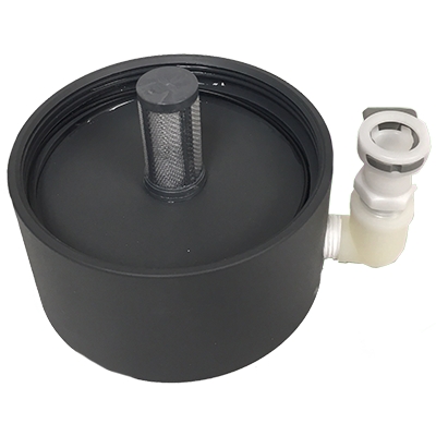 Bottom Cap for Modular Mini-softener with elbow and shut off quick connect | PW-2011