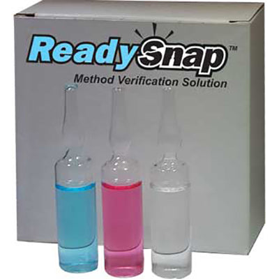 ReadySnap® 2 Method Verification Solution Pack of 10 glass ampoules containing 10 mL | 480902